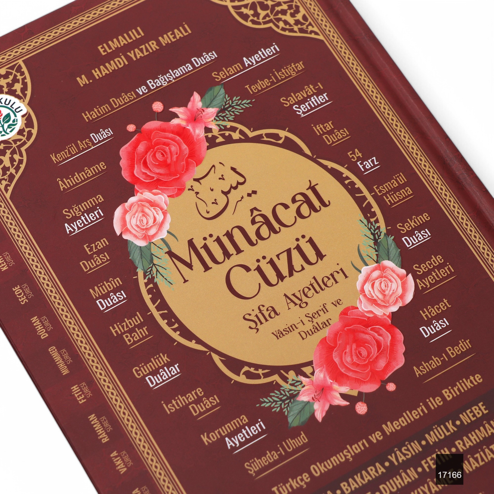 Fn Orta Boy 224 Sayfa Munacat Cuzu Sivama Kapak Yasin   Bordo