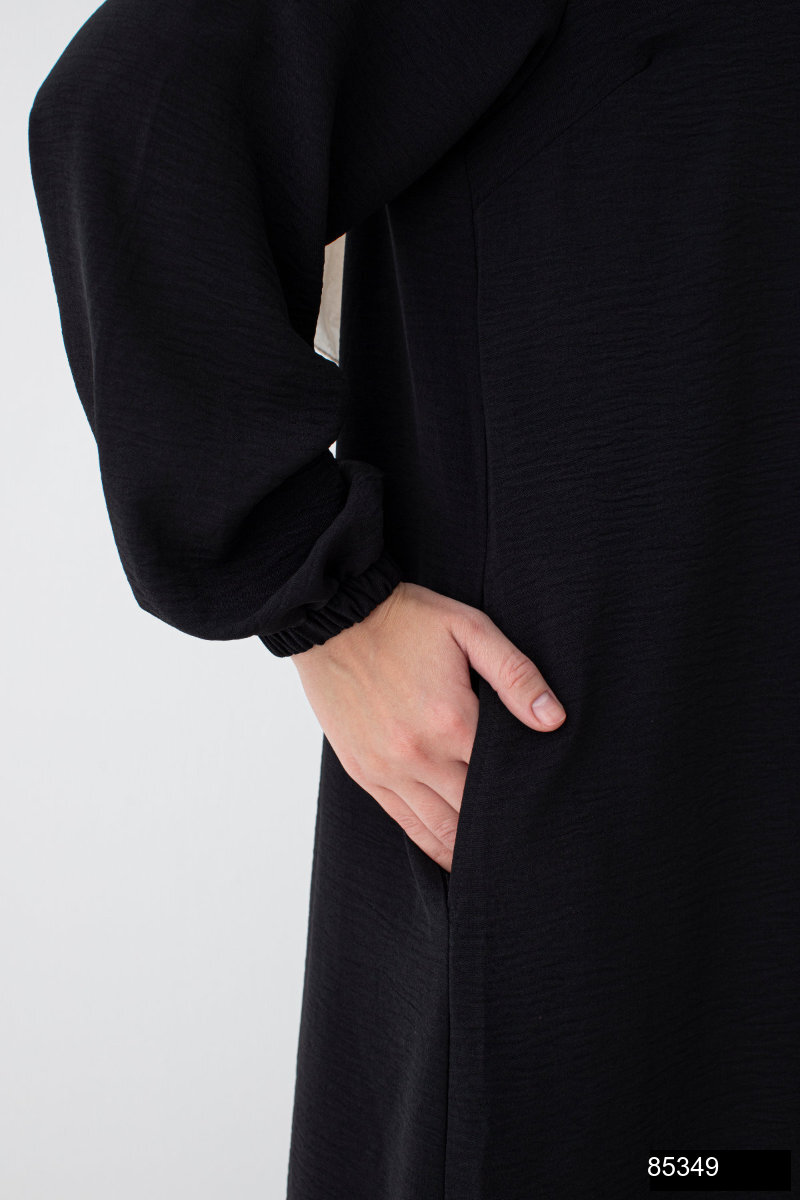 Modamiss Aerobin Kumas Bayan Hac Ve Umre Elbisesi 2 Parca   Siyah