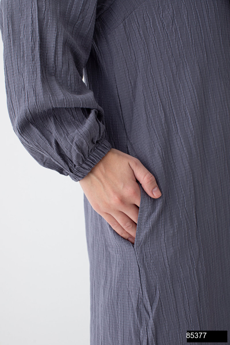 Modamiss Burumcuk Kumas Bayan Hac Ve Umre Elbisesi 2 Parca   Fume