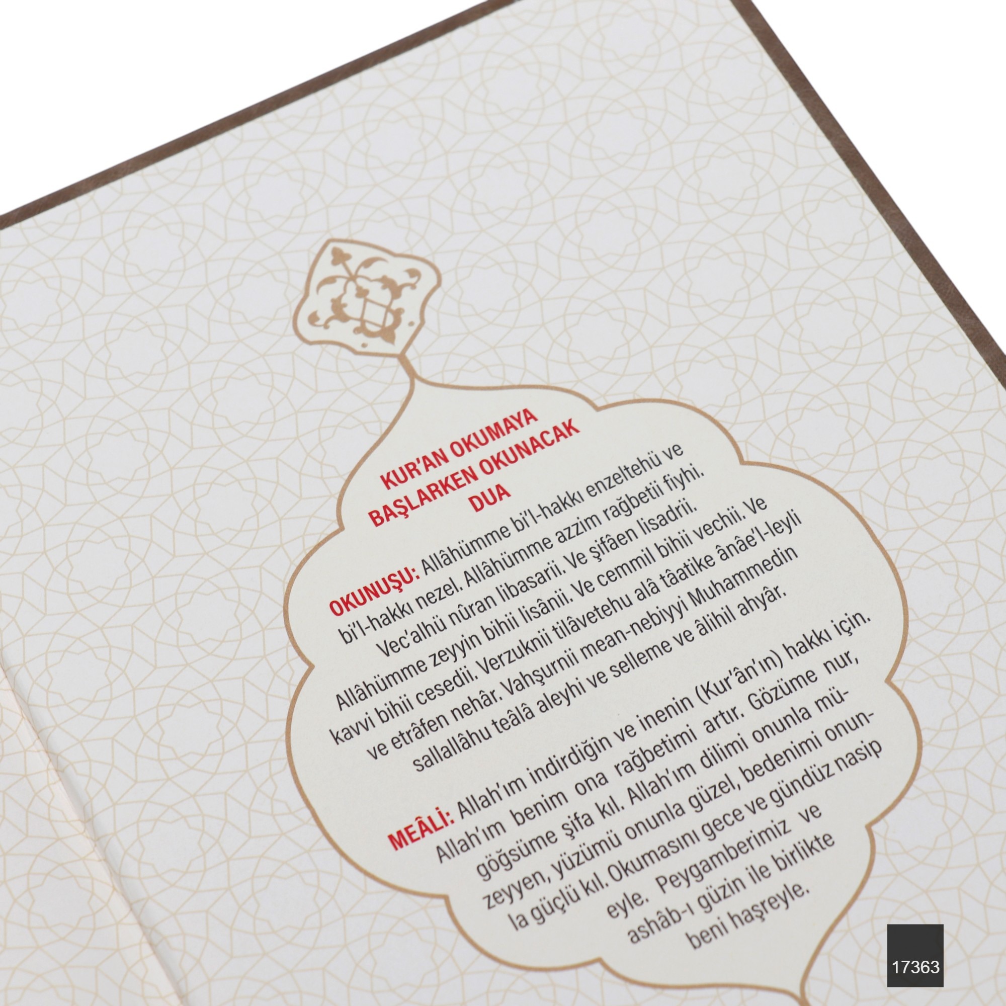 Orta Boy Bilgisayar Hatli Arapca Sivama Kapak Kuran I Kerim Ve Yuce Meali