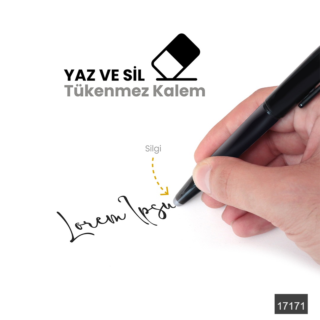 Silinebilir Tukenmez Kalem Siyah