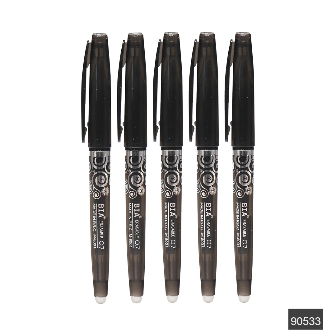 Silinebilir Tukenmez Kalem   Siyah 5 Adet