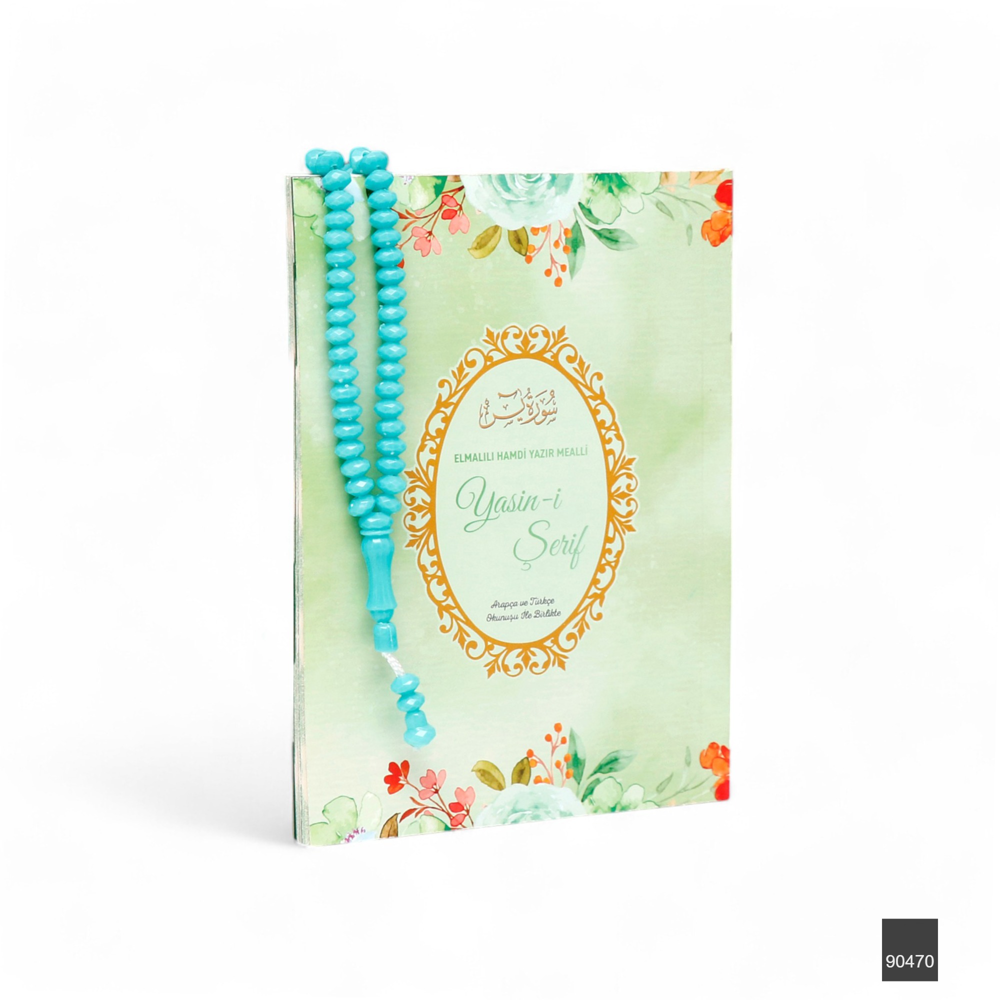 Tul Kese Icerisinde Gulistan Canta Boy 80 Sayfa 3lu Karton Kapak Yasin Gul Kokulu Tesbih Seti